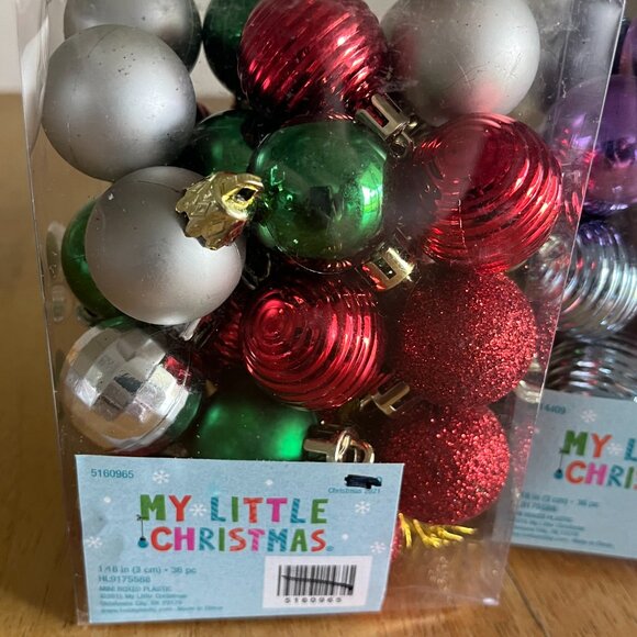 3 Packages of Mini Ornaments by My Little Christmas - Over 100 Ornaments - Picture 2 of 9